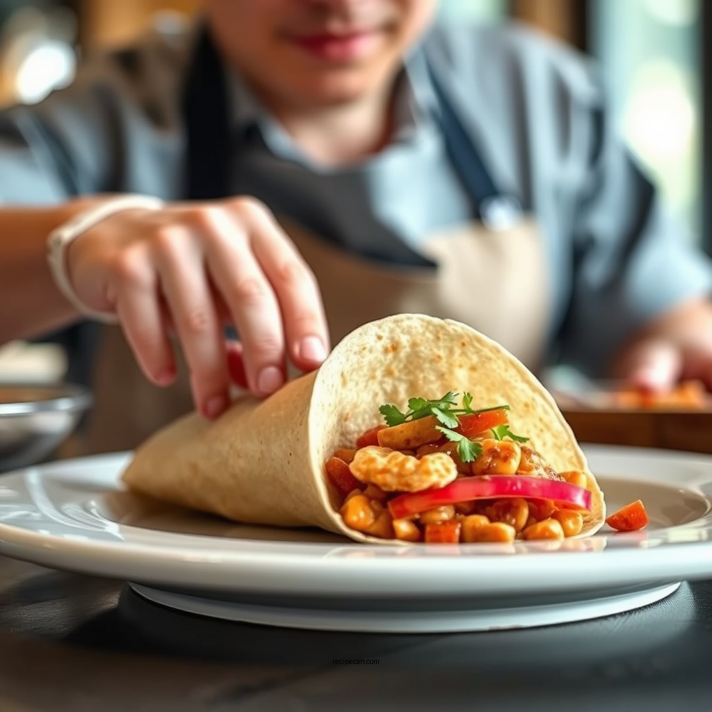 Step-by-Step Preparation - southwest chicken wrap recipe