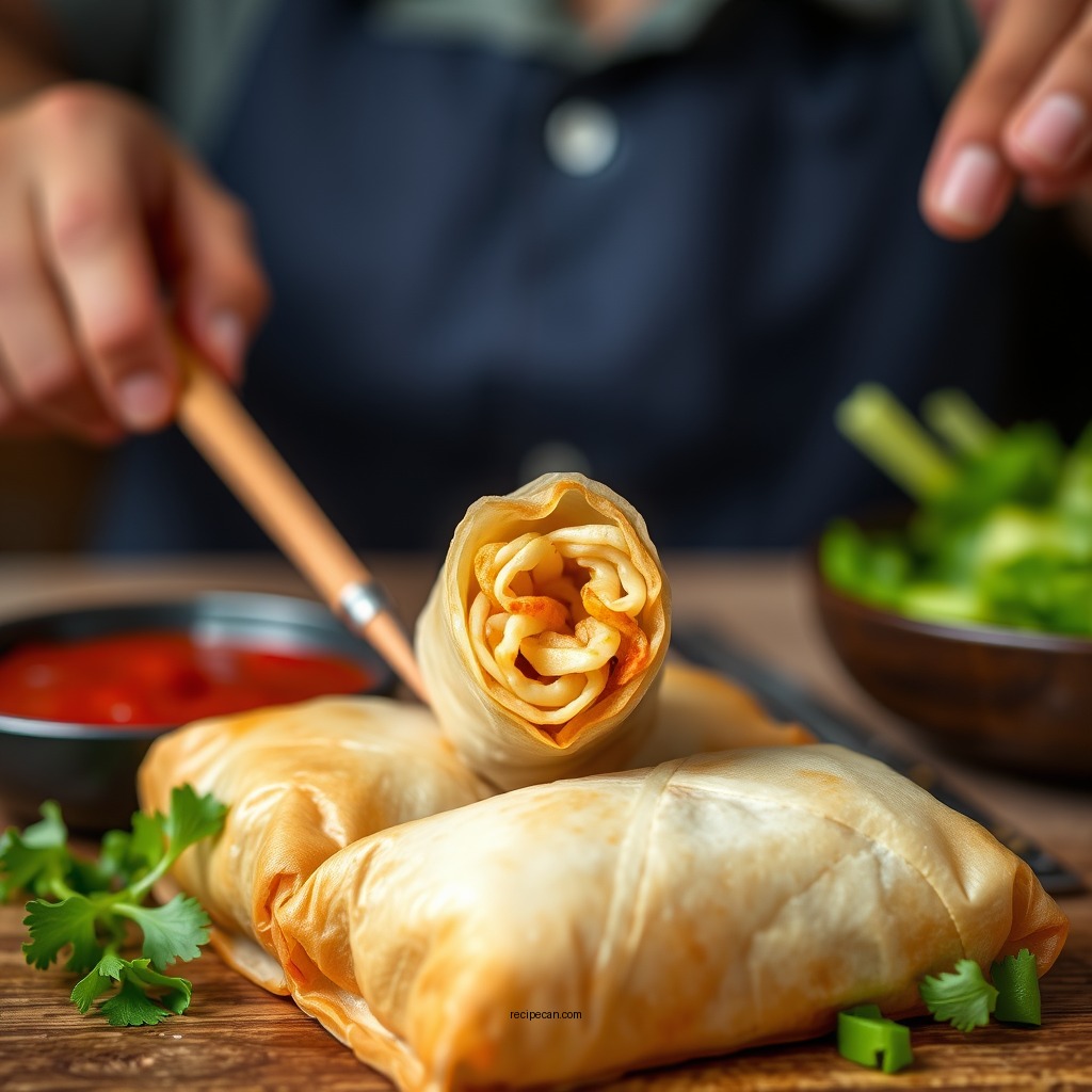 Wrapping Your Egg Rolls - southwest egg roll recipe