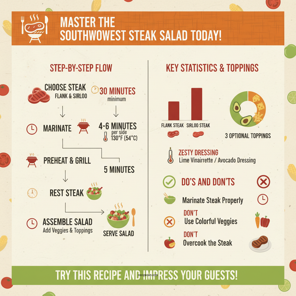 southwest steak salad recipe - Data Infographic and Statistics