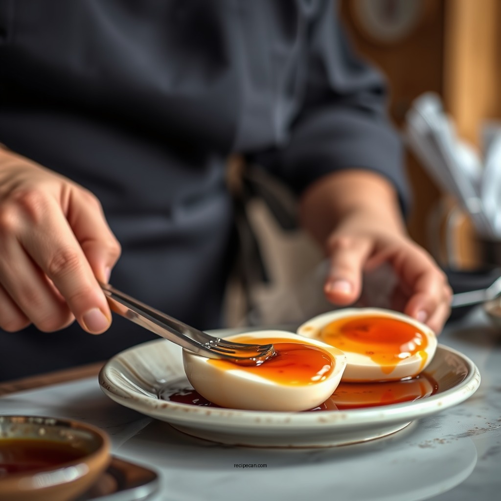 Preparing the Eggs - soy sauce egg recipe
