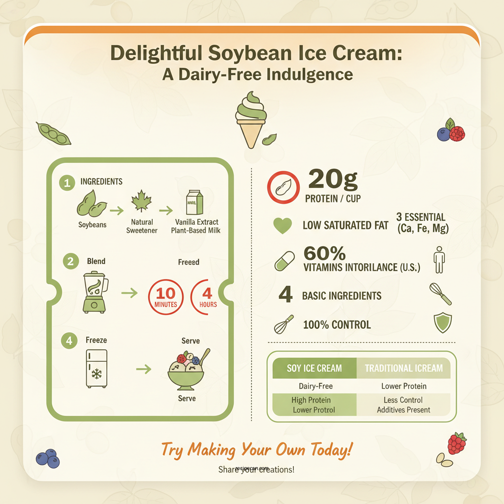 soybean ice cream recipe - Data Infographic and Statistics