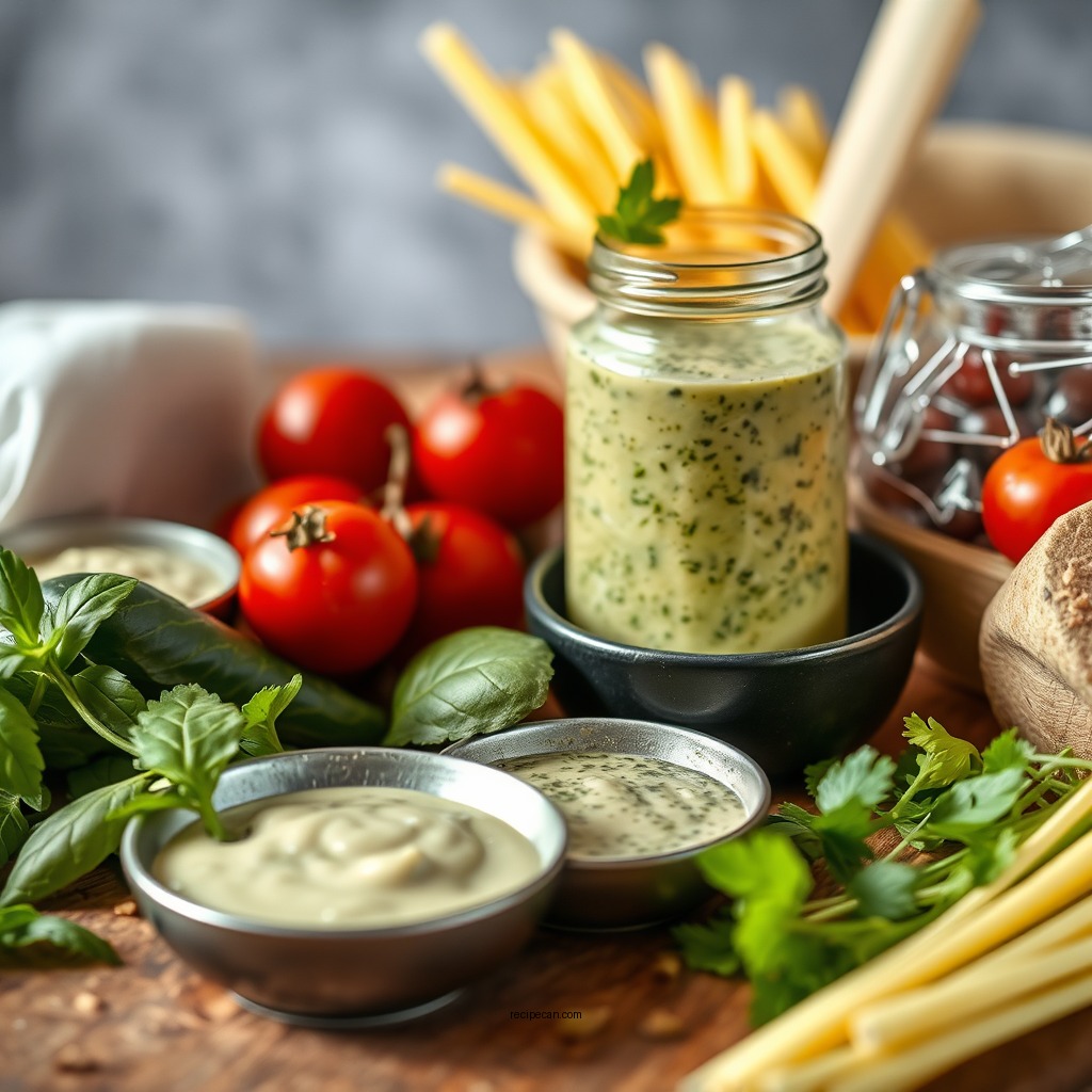 Ingredients You'll Need - spaghetti factory creamy pesto salad dressing recipe