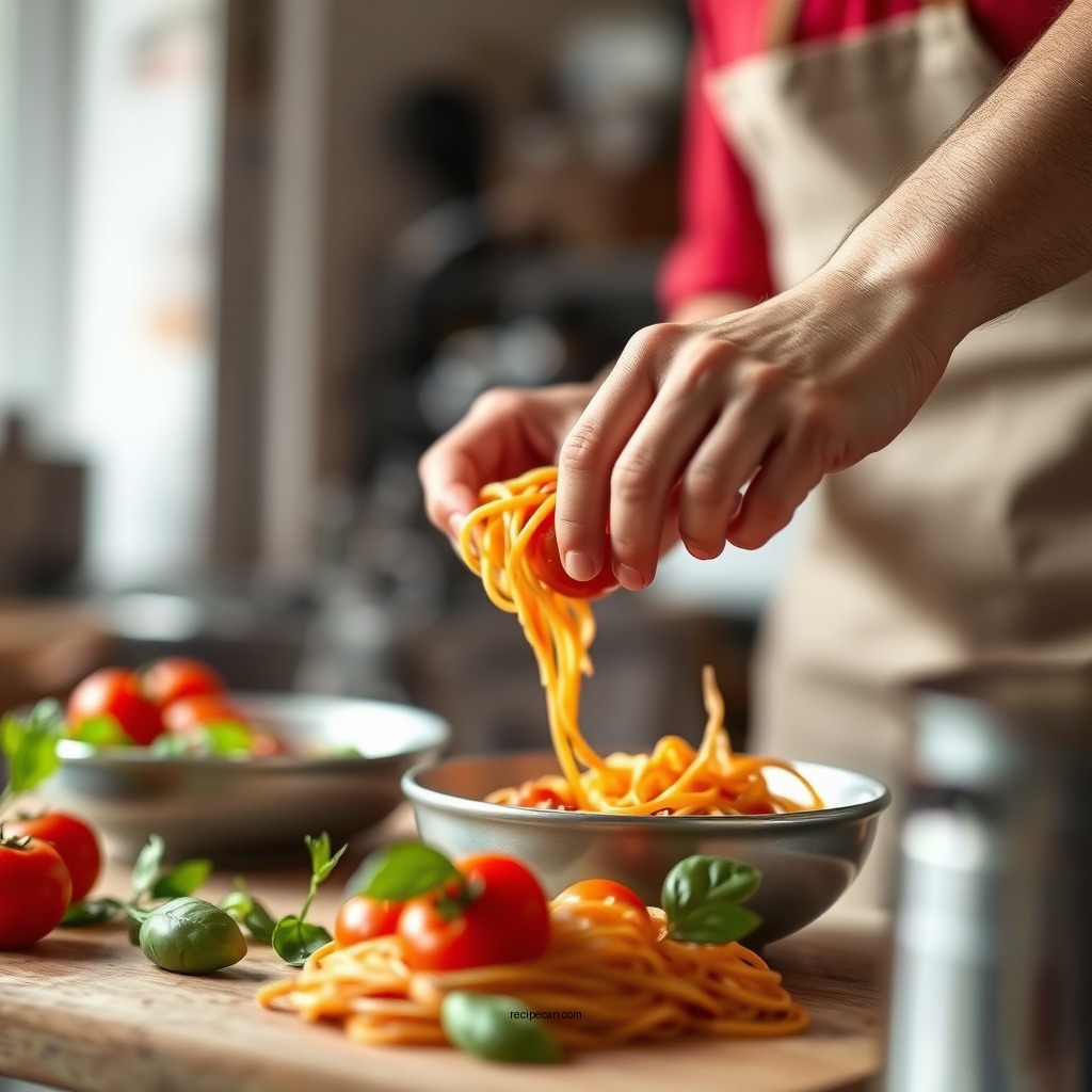 Step-by-Step Preparation - spaghetti sauce recipe with fresh tomatoes
