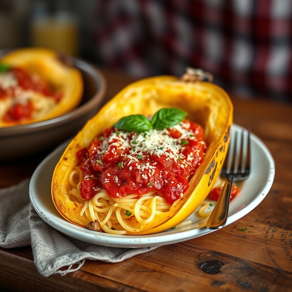 Classic Spaghetti Squash with Marinara - spaghetti squash recipes easy