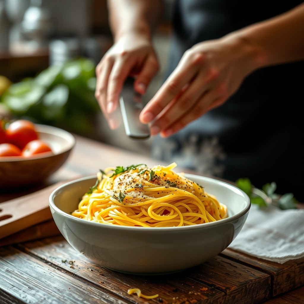 Preparing the Squash - spaghetti with squash recipe