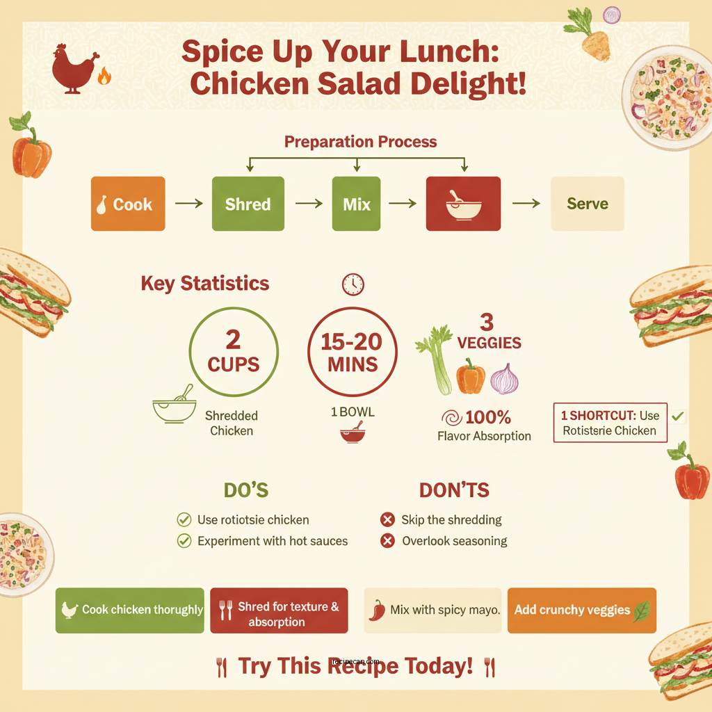 spicy chicken salad sandwich recipe - Data Infographic and Statistics
