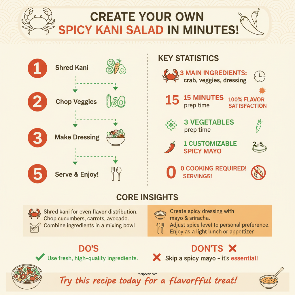 spicy kani salad recipe - Data Infographic and Statistics