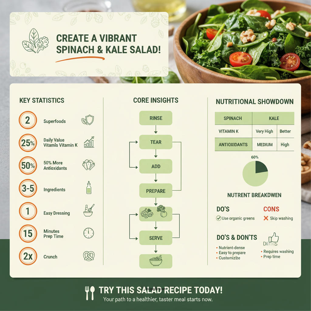 spinach and kale salad recipe - Data Infographic and Statistics