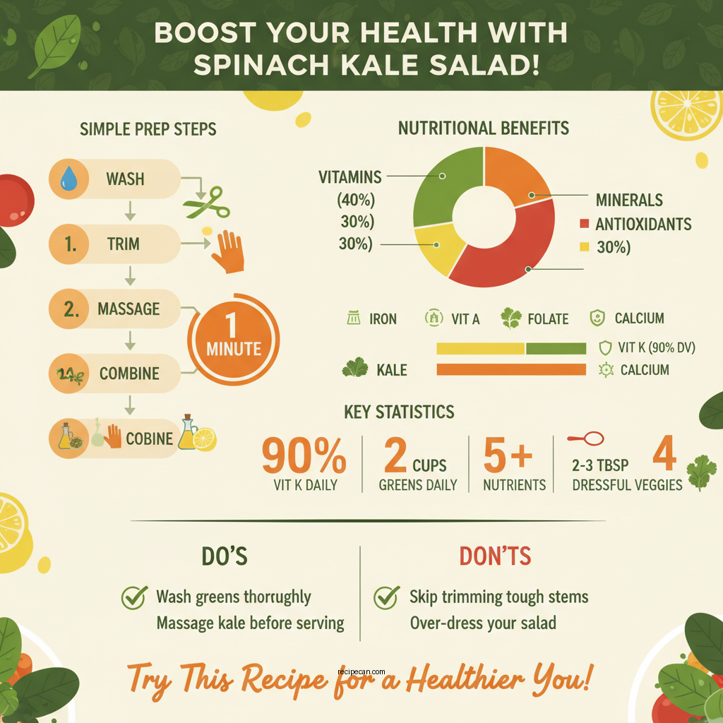 spinach kale salad recipe - Data Infographic and Statistics
