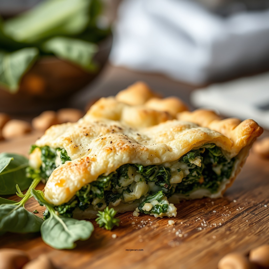 Assembling the Spinach Pie - spinach pie recipe