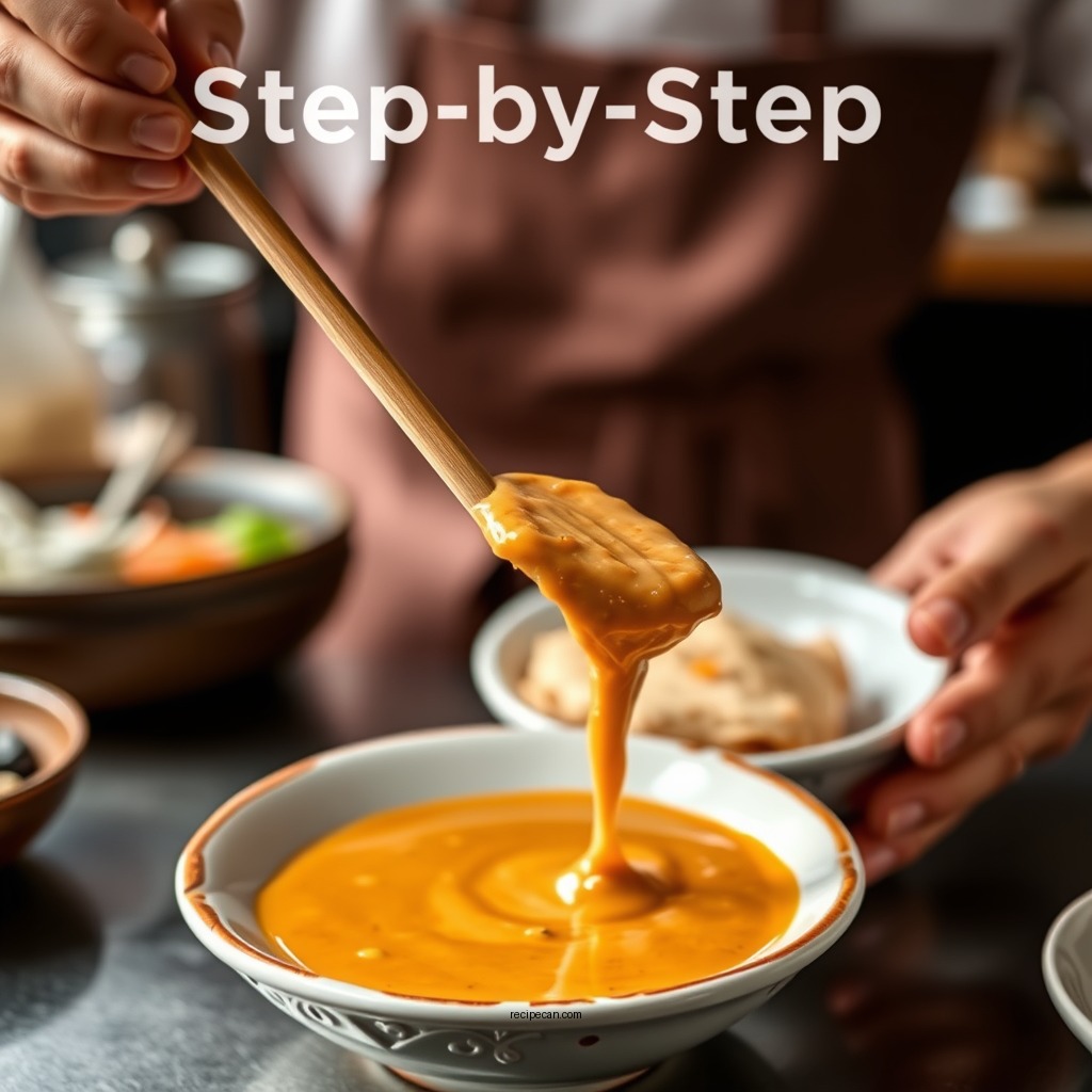Step-by-Step Recipe - spring roll peanut sauce recipe
