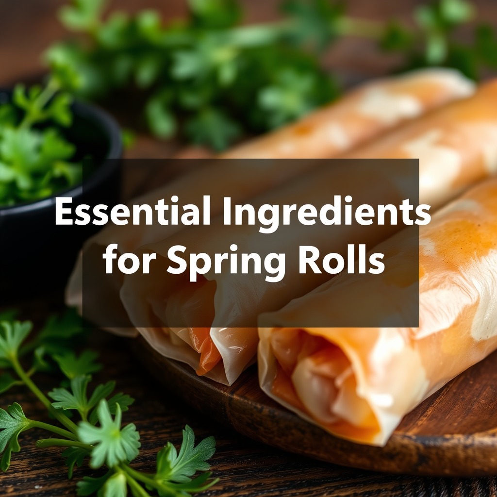 Essential Ingredients for Spring Rolls - spring rolls recipe