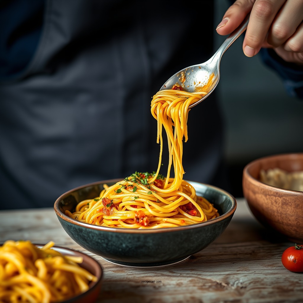 Making the Sauce - squash spaghetti recipe