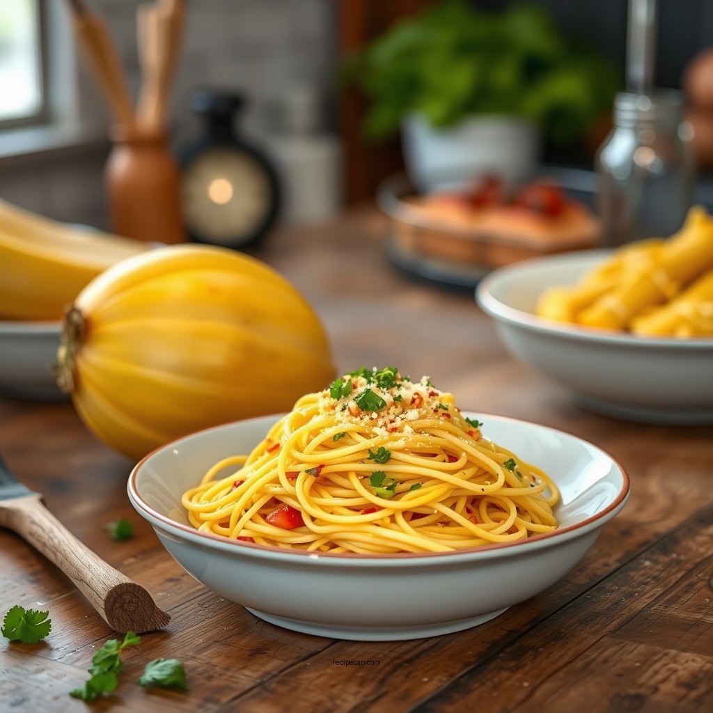 Preparing the Spaghetti Squash - squash spaghetti recipe