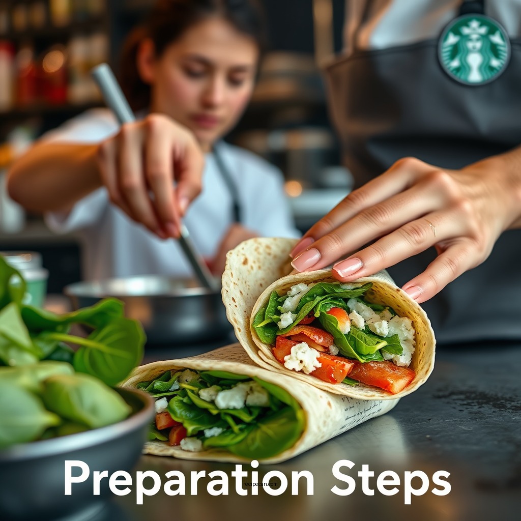 Preparation Steps - starbucks feta and spinach wrap recipe