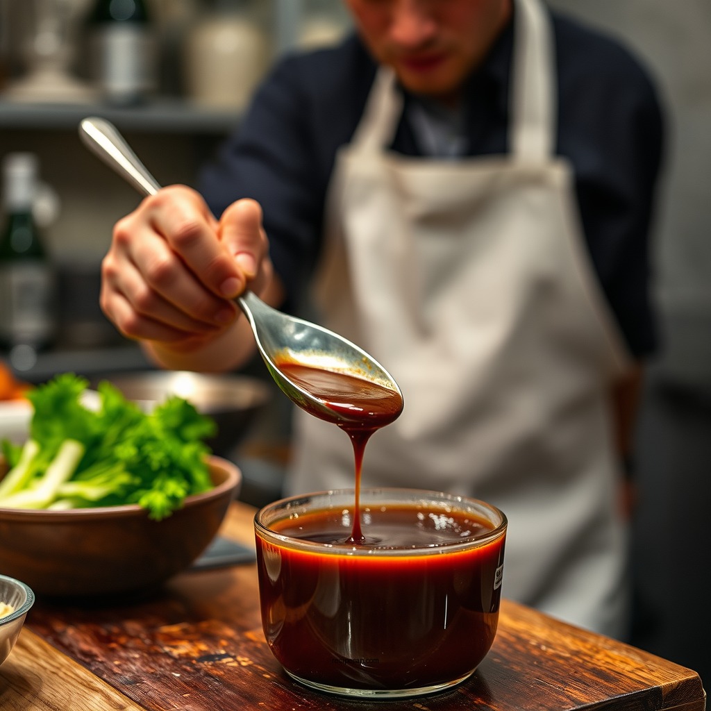 Preparing the Sauce - steak sauce recipe