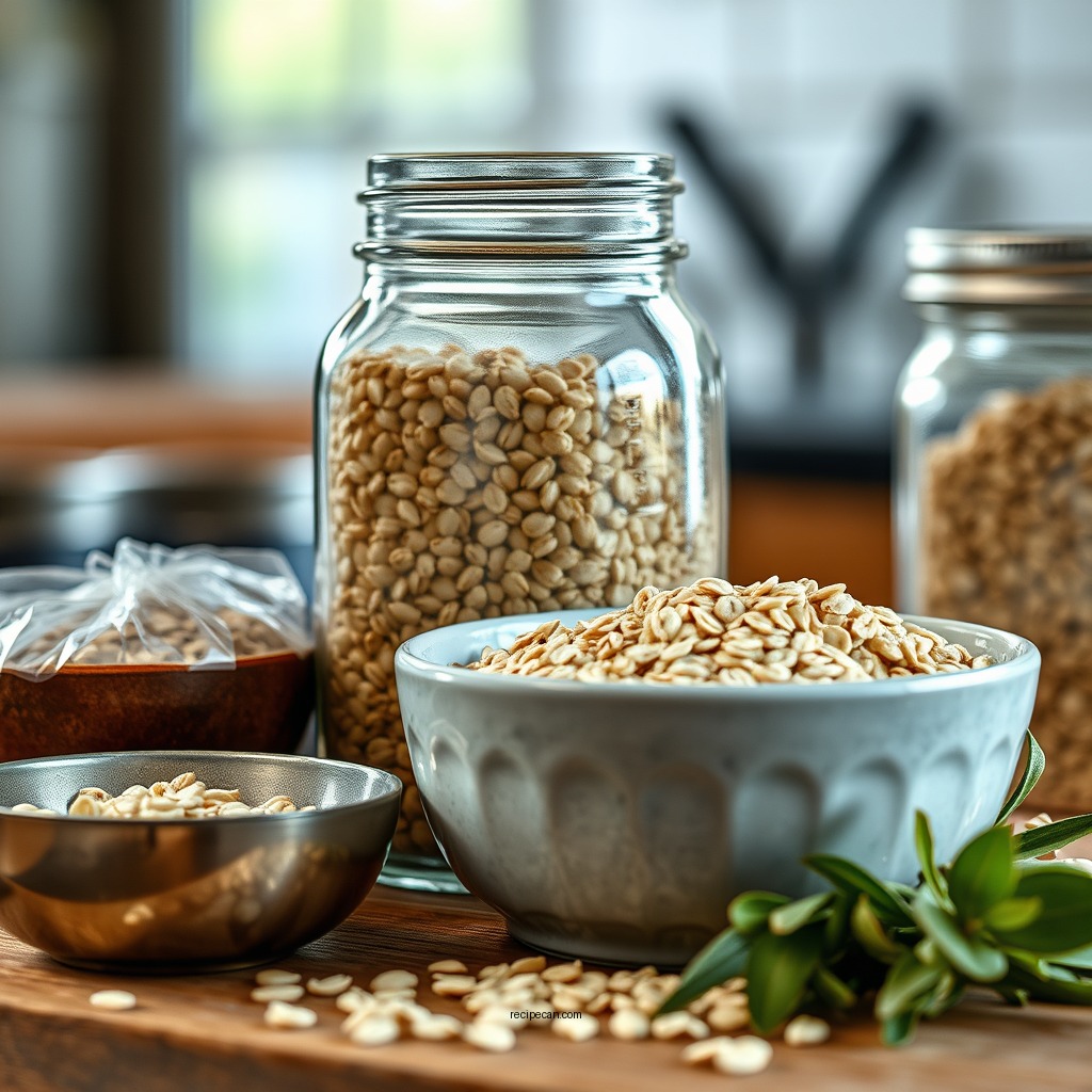 Ingredients You'll Need - steel cut rolled oats oatmeal recipe