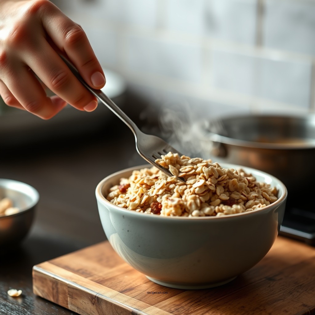 Step-by-Step Cooking Instructions - steel cut rolled oats oatmeal recipe