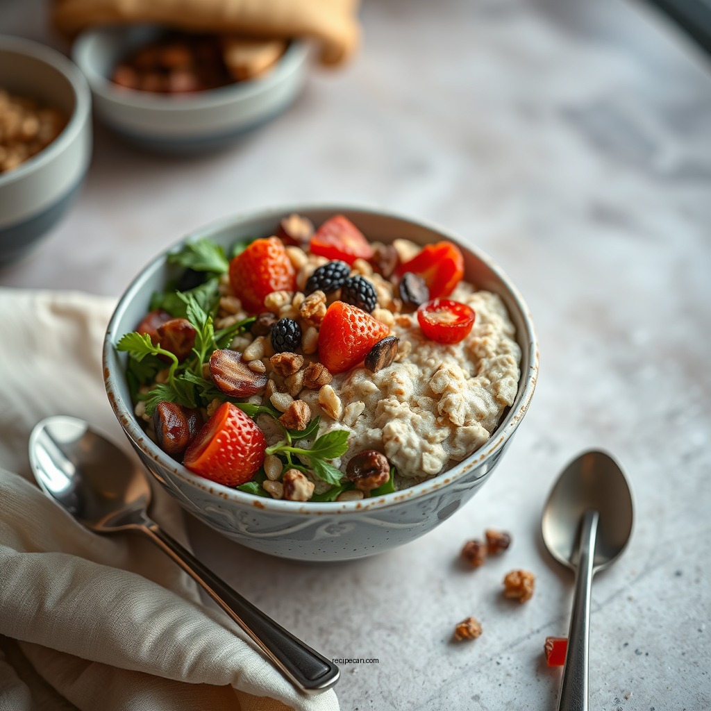 Savory Steel Oats Bowl - steel oats breakfast recipes