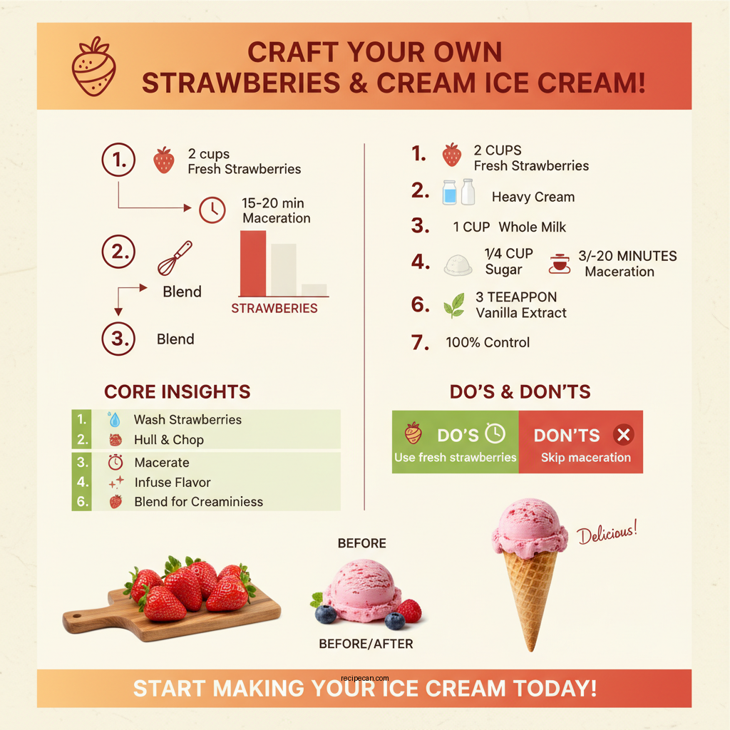 strawberries and cream ice cream recipe - Data Infographic and Statistics