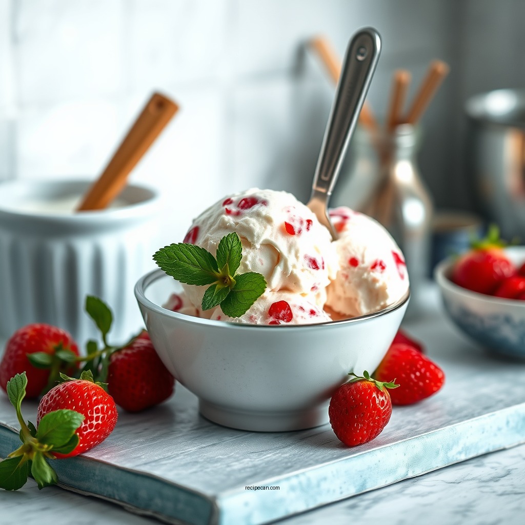 Ingredients You’ll Need - strawberries and cream ice cream recipe