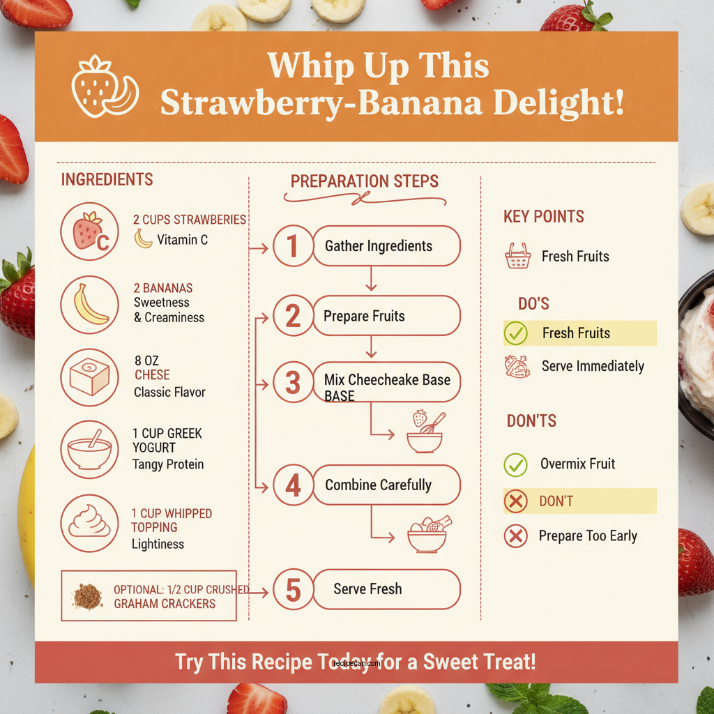 strawberry banana cheesecake salad recipe - Data Infographic and Statistics