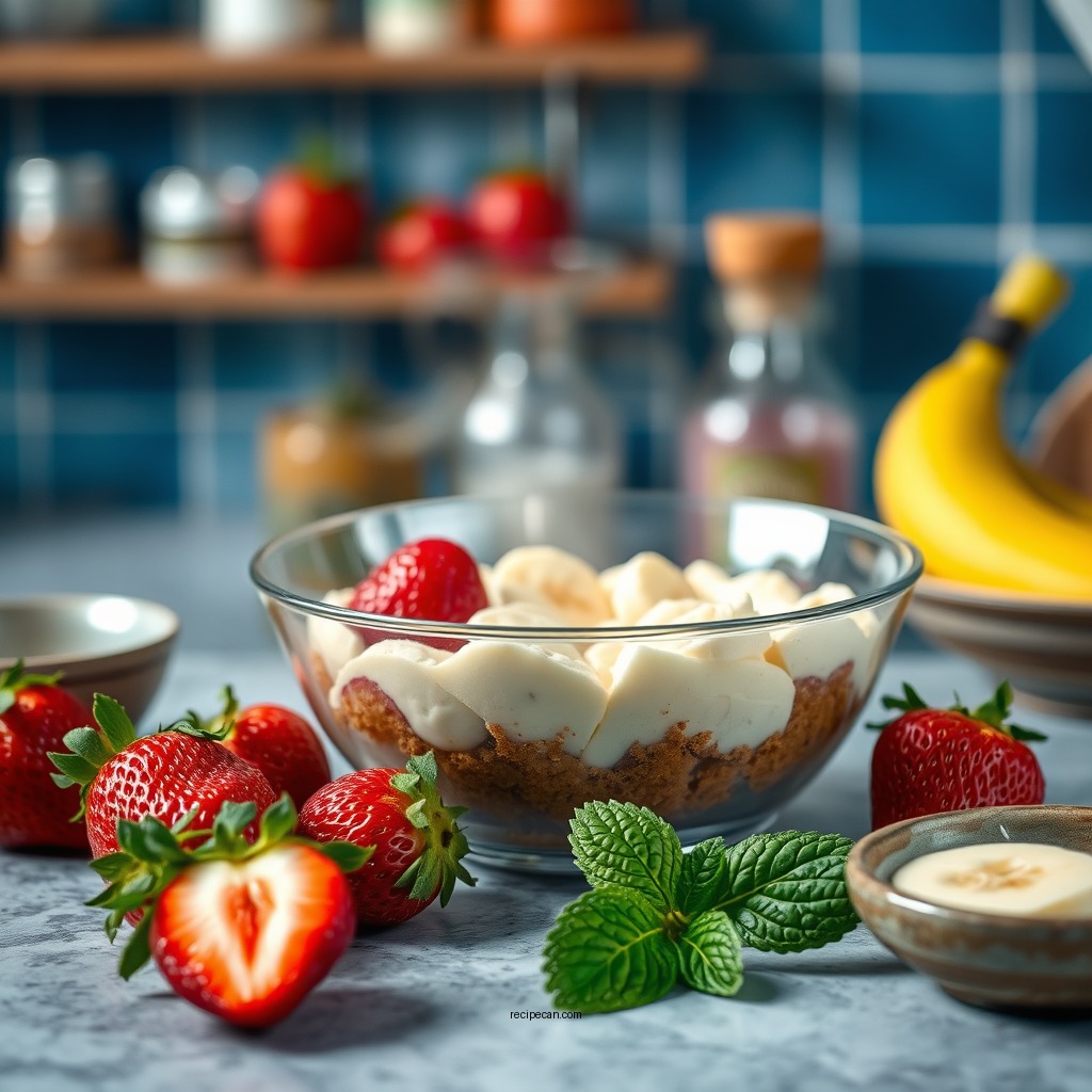 Ingredients Needed - strawberry banana cheesecake salad recipe