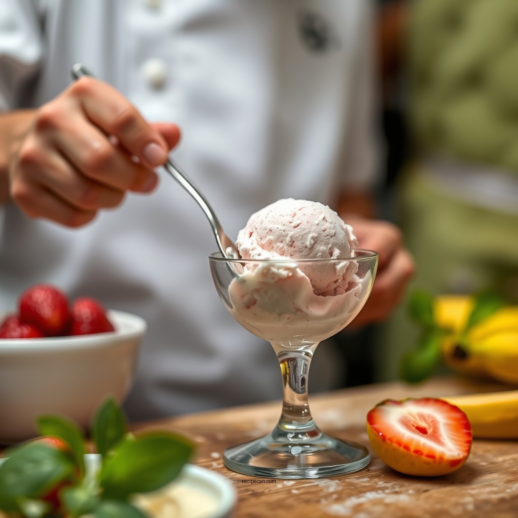 Chilling and Freezing Process - strawberry banana ice cream recipe