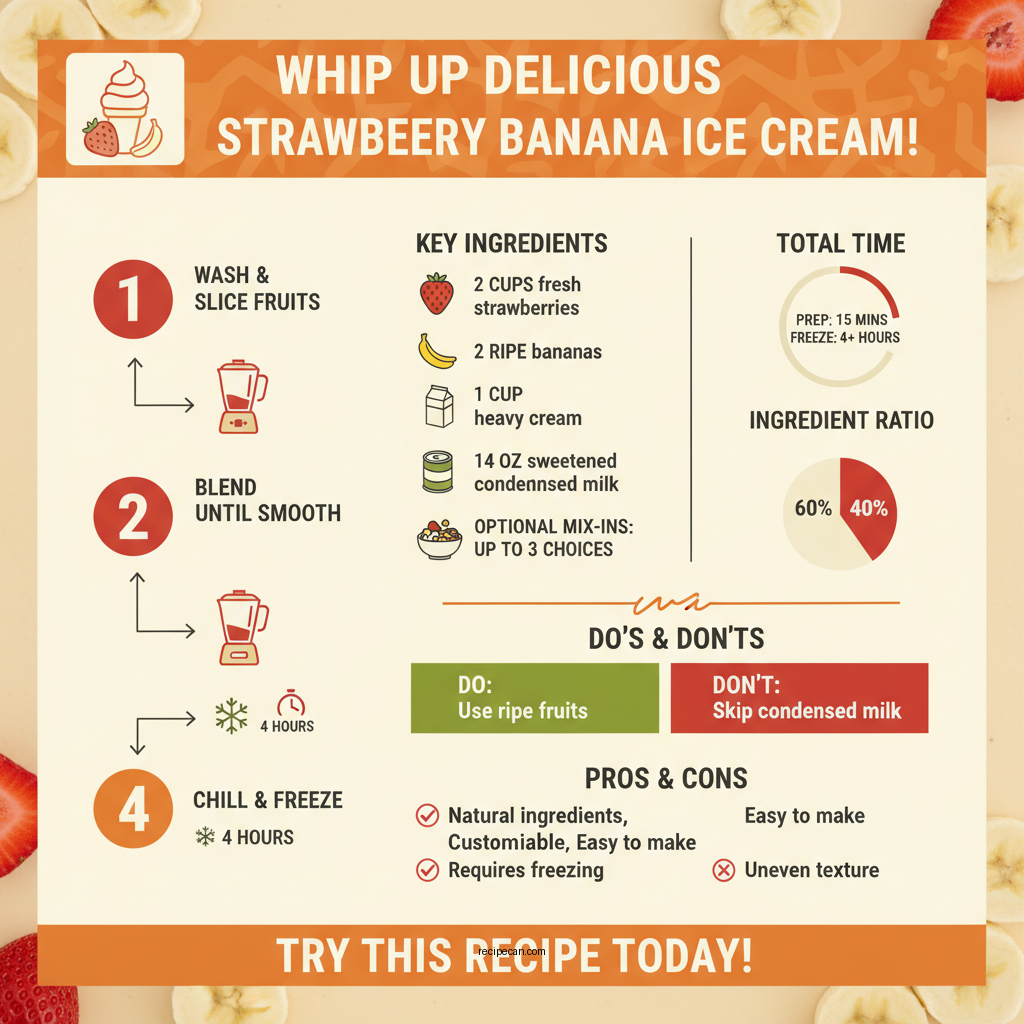 strawberry banana ice cream recipe - Data Infographic and Statistics