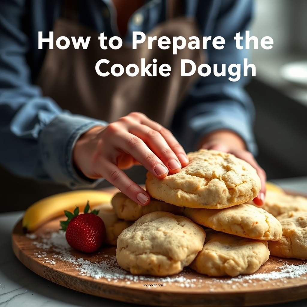 How to Prepare the Cookie Dough - strawberry banana pudding cookies with cheesecake dip recipe