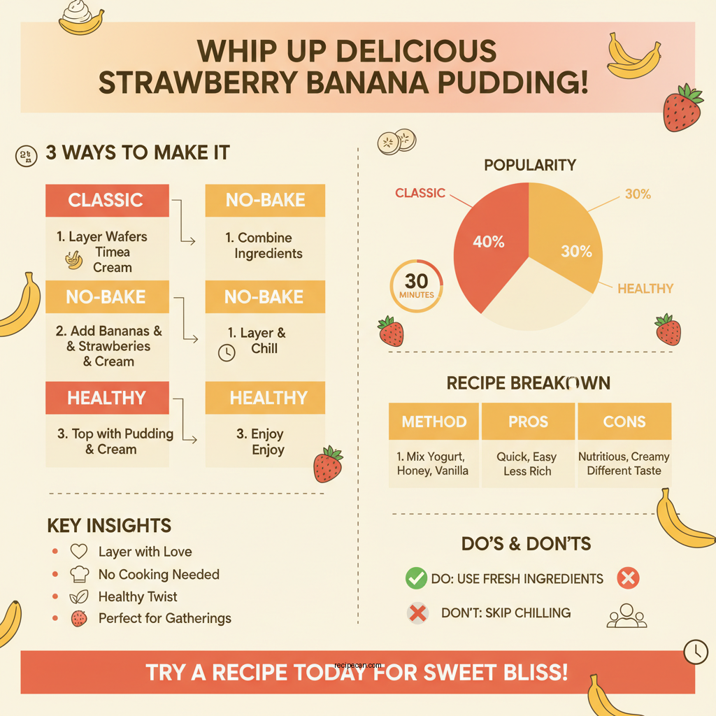 strawberry banana pudding recipes - Data Infographic and Statistics