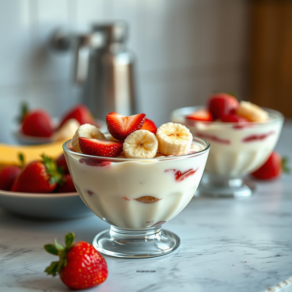 No-Bake Strawberry Banana Pudding - strawberry banana pudding recipes