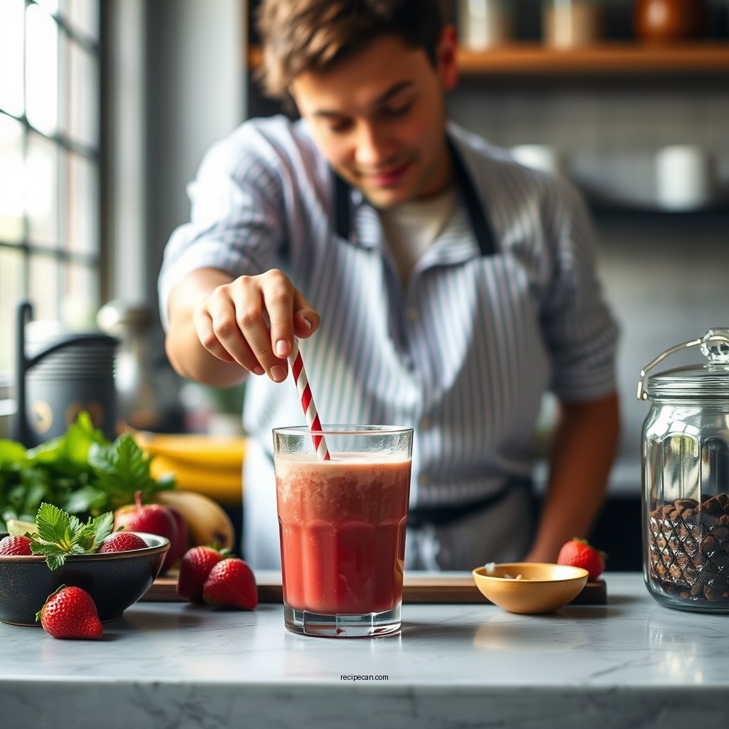 Easy Preparation Steps - strawberry & banana smoothie recipe