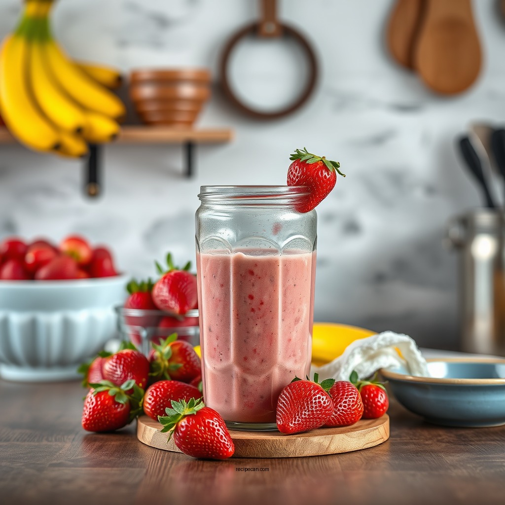 Ingredients You'll Need - strawberry & banana smoothie recipe