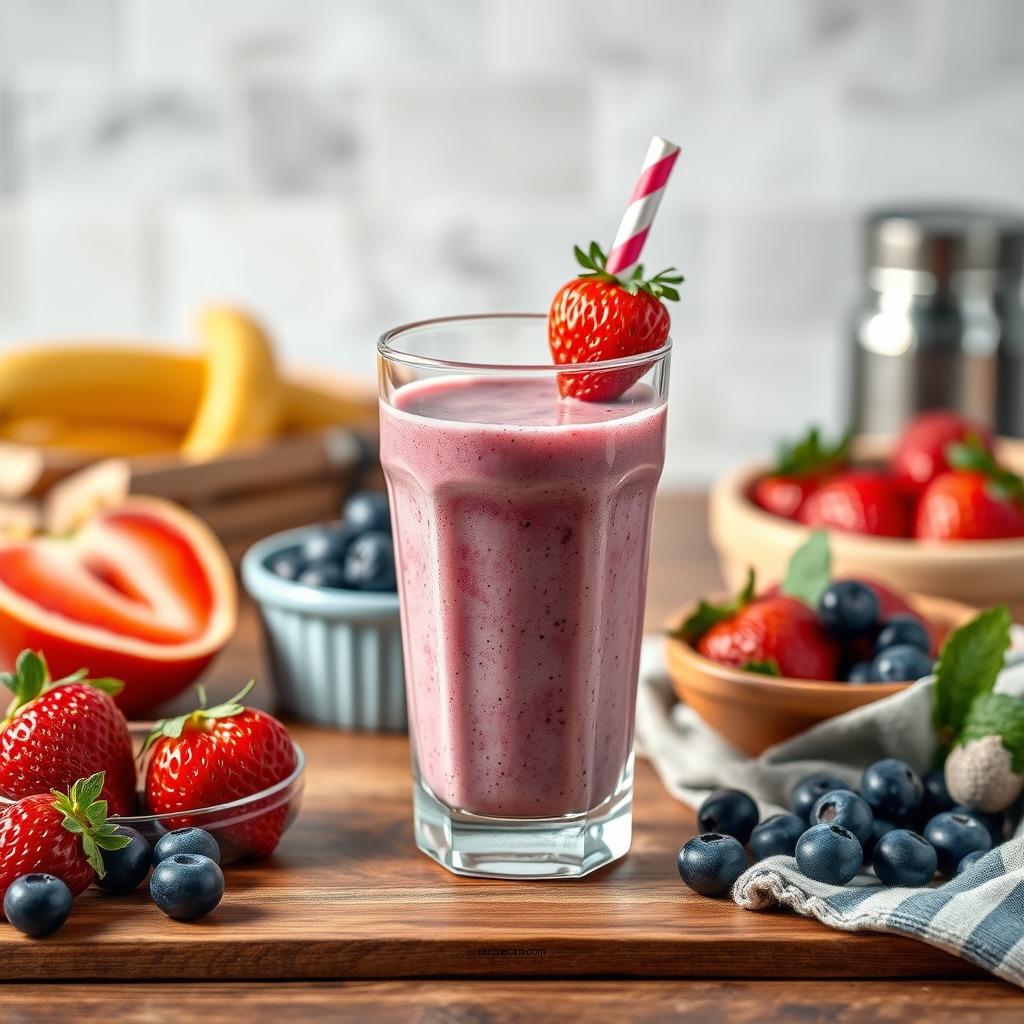 Ingredients You’ll Need - strawberry blueberry smoothie recipe