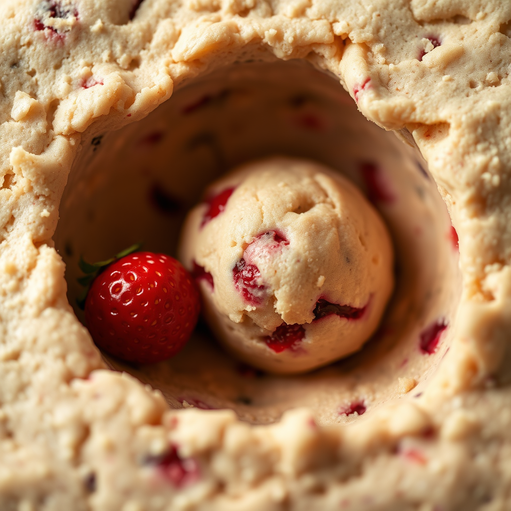 Making the Cookie Dough - strawberry cookie recipe