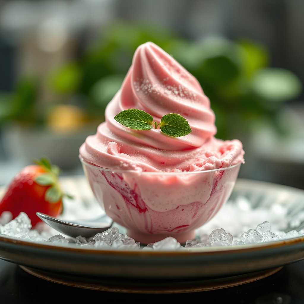 Freezing the Mixture - strawberry ice cream ninja creami recipe