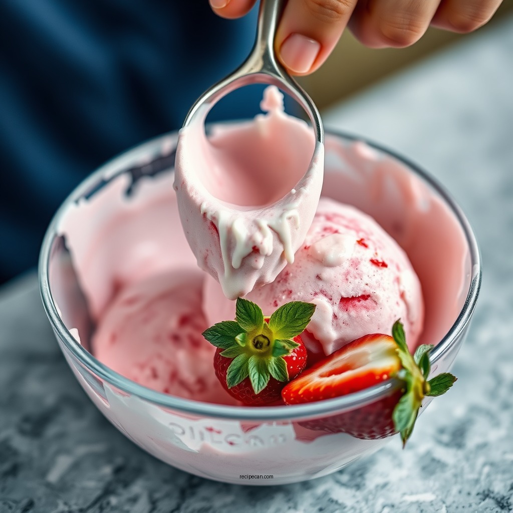 Mixing the Base - strawberry ice cream recipe ninja creami