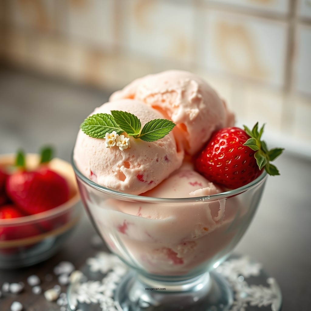 Freezing Your Ice Cream - strawberry ice cream recipe with condensed milk