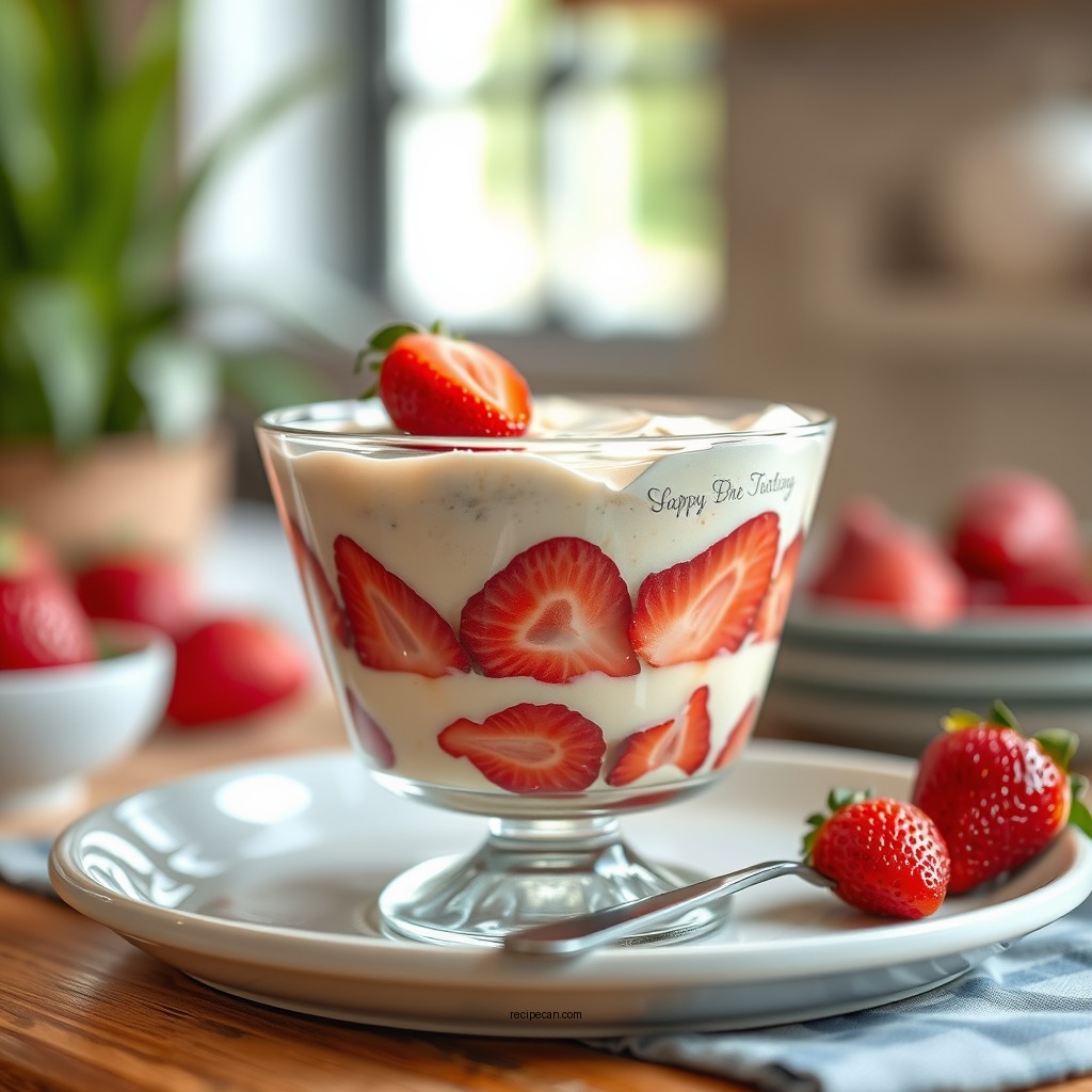 Layering the Dessert - strawberry jello and vanilla pudding recipe