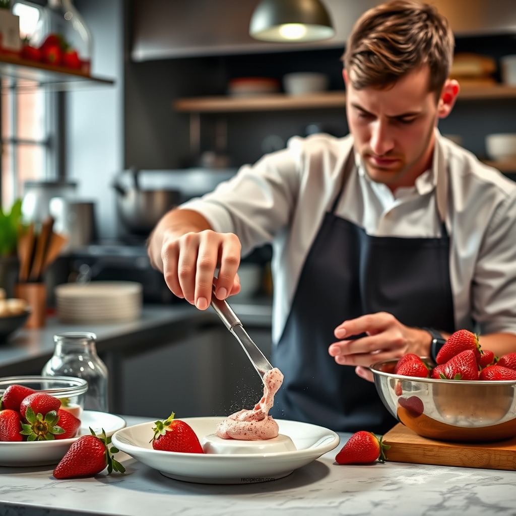 Step-by-Step Preparation - strawberry mousse recipe for cake filling