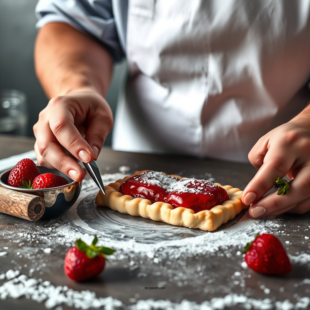 Preparing the Dough - strawberry pop tart recipe