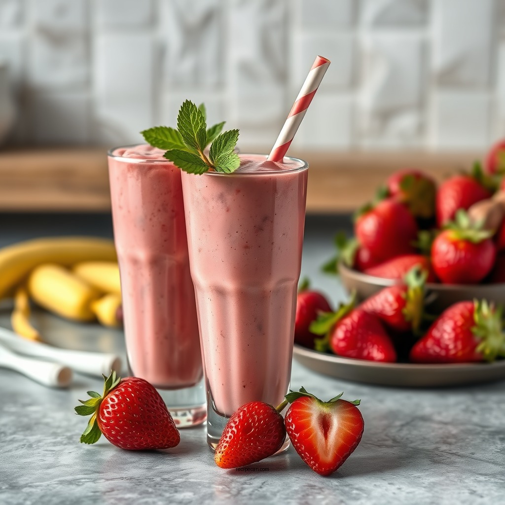 Ingredients You'll Need - strawberry smoothie recipe with milk