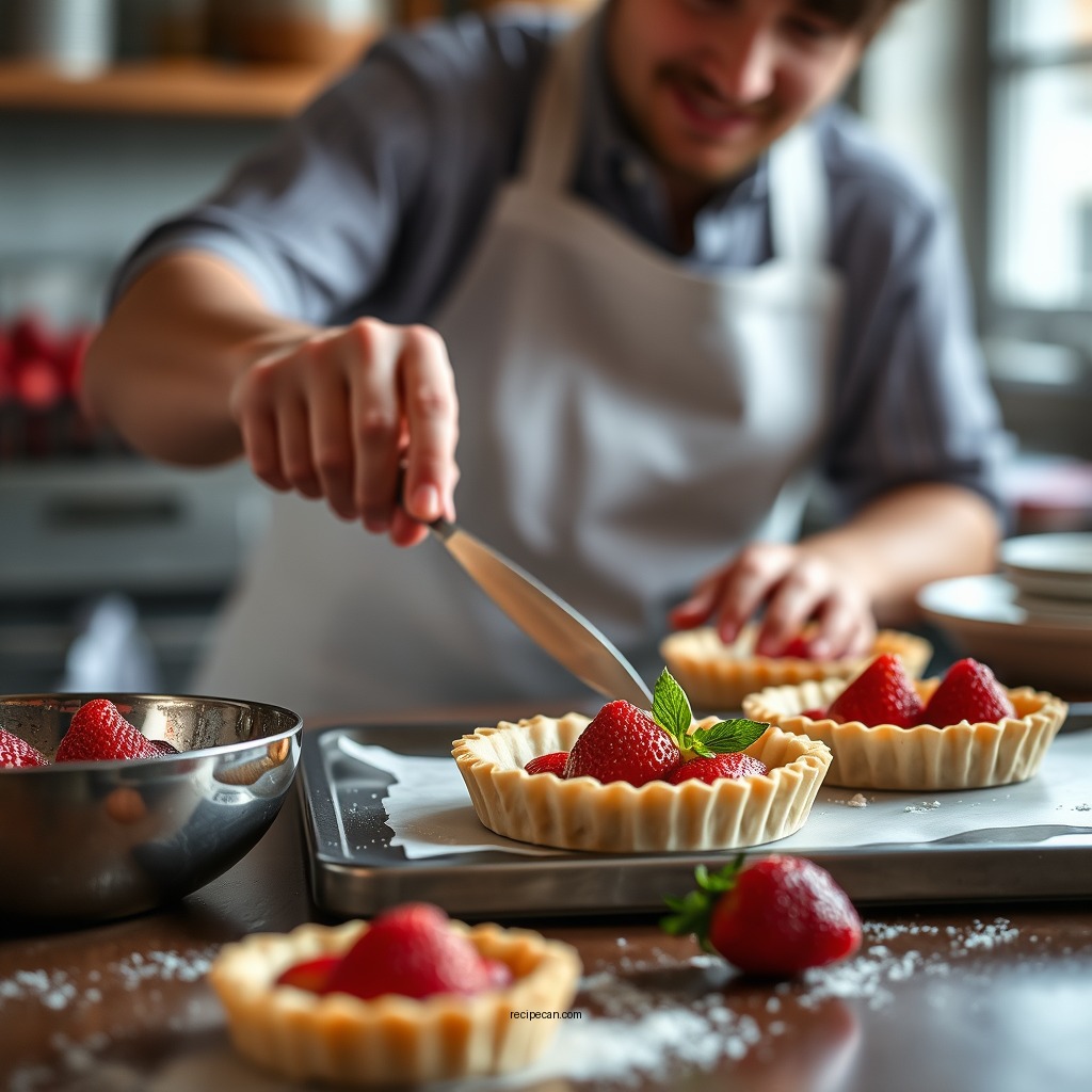 Step-by-Step Instructions for the Crust - strawberry tarts recipe