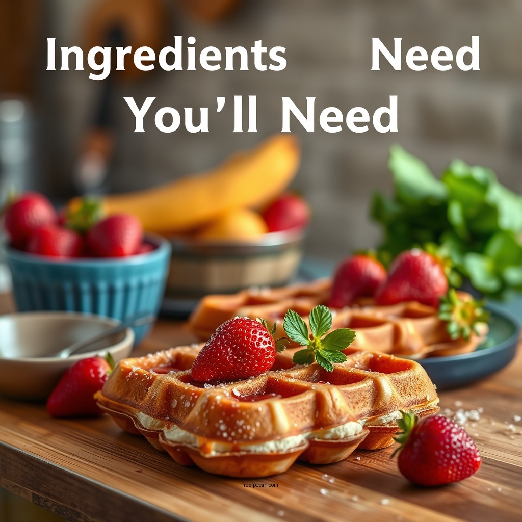 Ingredients You'll Need - strawberry waffles recipe