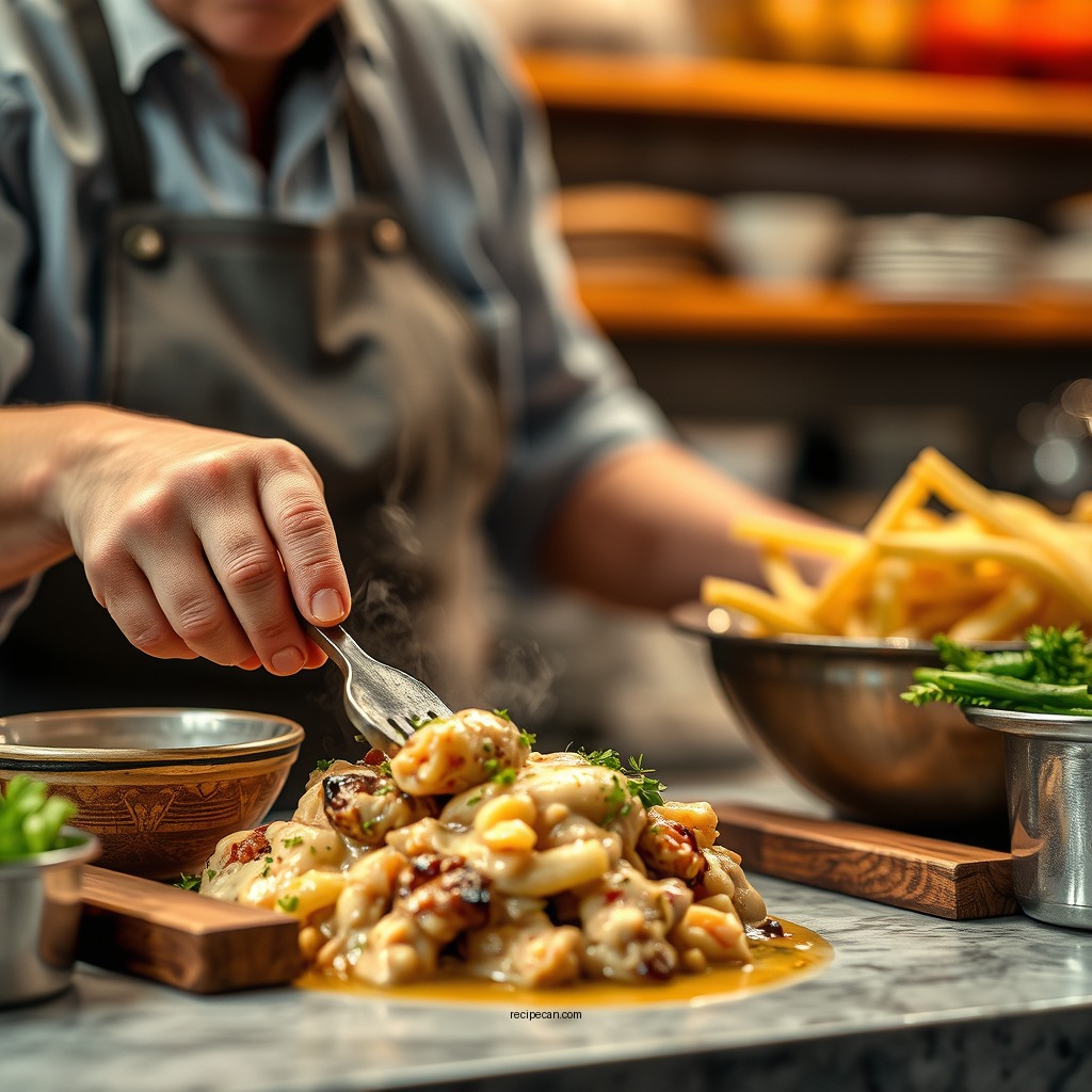 Preparing the Base - stroganoff sauce recipe