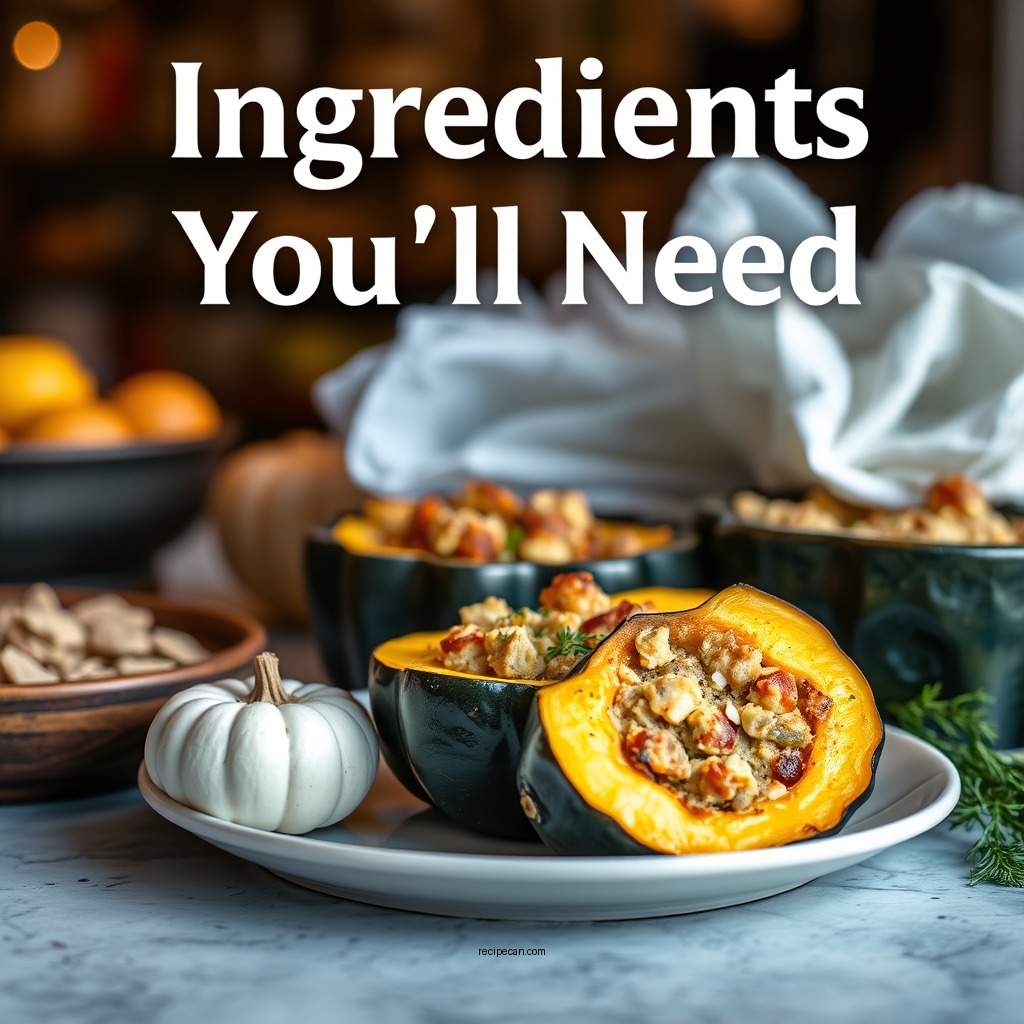 Ingredients You'll Need - stuffed acorn squash recipe