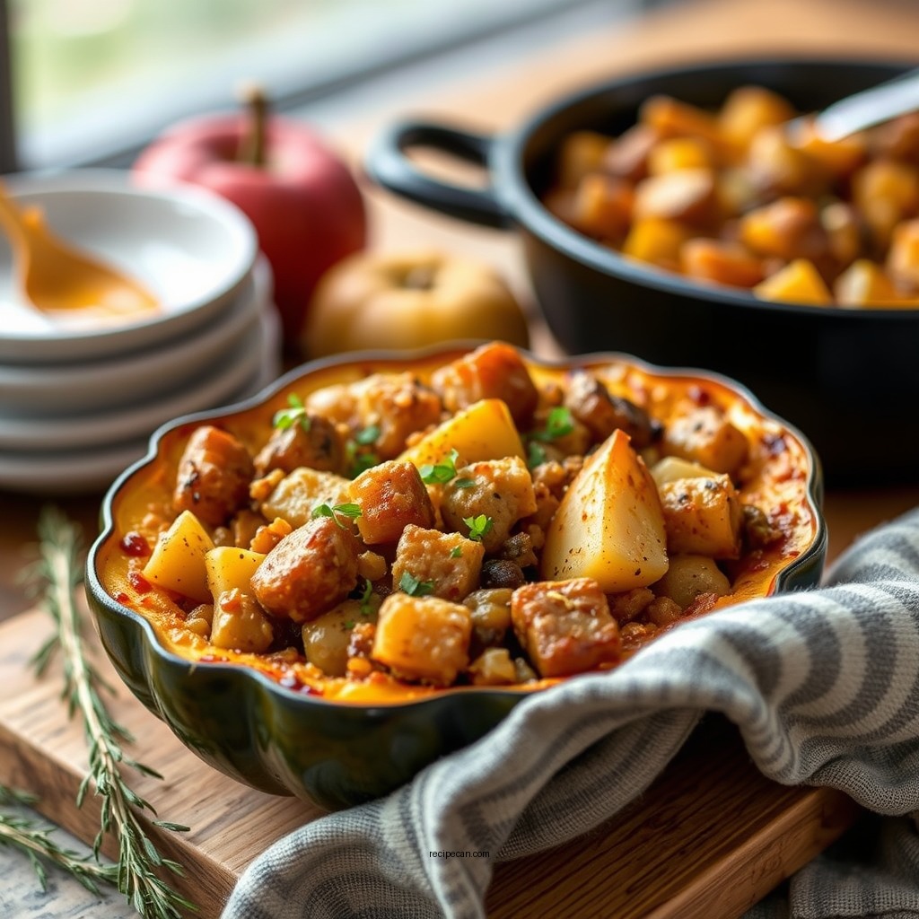 Classic Sausage and Apple Stuffing - stuffed acorn squash recipes