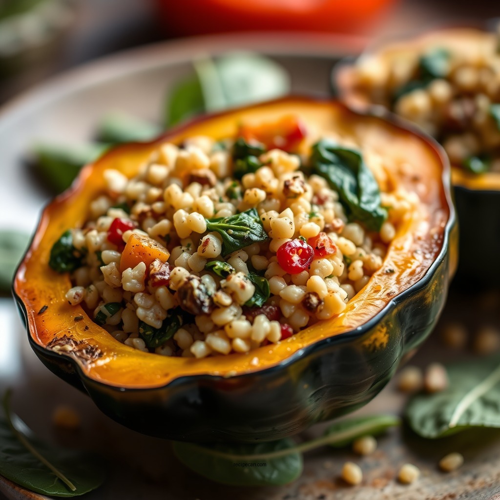 Quinoa and Spinach Vegetarian Filling - stuffed acorn squash recipes