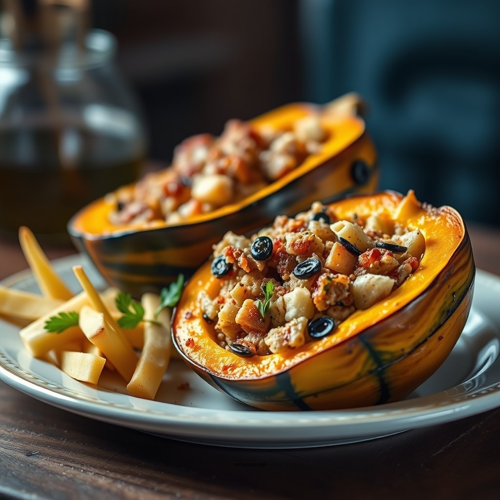 Savory Stuffed Butternut Squash - stuffed squash recipes